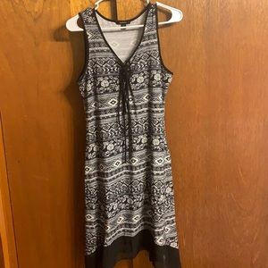 Black and white patterned sundress